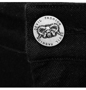 Pantalon 'Acanthus' en Jean Noir