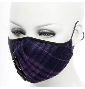 Puple Face Mask with Black Laces