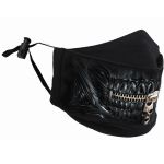 Black 'Zipped Mouth' Face Mask