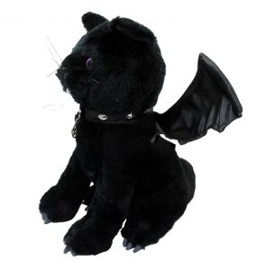 Black 'Bat Cat' Plush Cat
