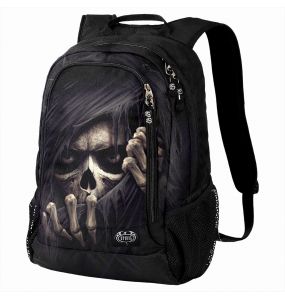 Black 'Grim Ripper' Back Pack with Laptop Pocket
