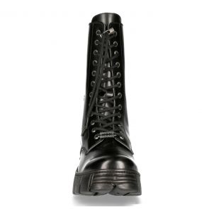 Black Antik Leather New Rock Wall High Boots
