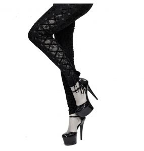 Black 'Cyber Game' Slim Pants