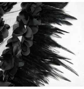 Black 'Plumes Noires' Skirt