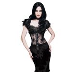 Corset 'Mystic' in Black Transparent Lace