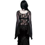 Corset 'Mystic' in Black Transparent Lace