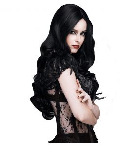 Corset 'Mystic' in Black Transparent Lace