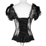 Corset 'Mystic' en Dentelle Transparente Noire