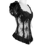 Corset 'Mystic' in Black Transparent Lace