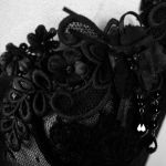 Corset 'Mystic' in Black Transparent Lace