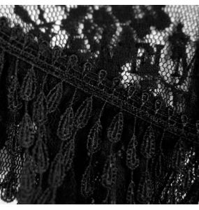 Corset 'Mystic' in Black Transparent Lace