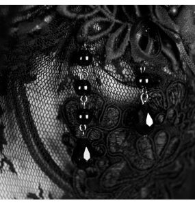 Corset 'Mystic' in Black Transparent Lace