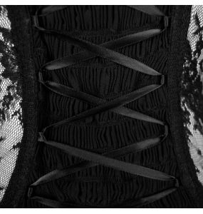 Corset 'Mystic' in Black Transparent Lace