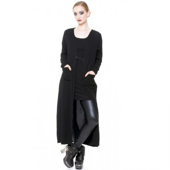 Black Long Cardigan 'Mystic'