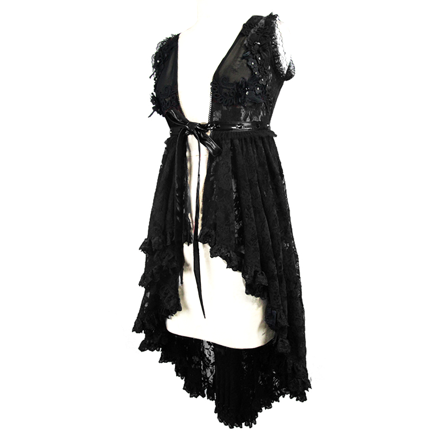 Black Lace 'Romantic Goth' Night Dress by Eva Lady • the dark store™
