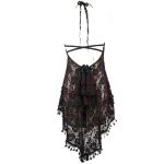 Top 'Ophelia' en Dentelle Rouge et Noire