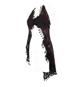 Top 'Ophelia' en Dentelle Rouge et Noire