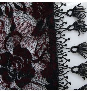 Top 'Ophelia' en Dentelle Rouge et Noire