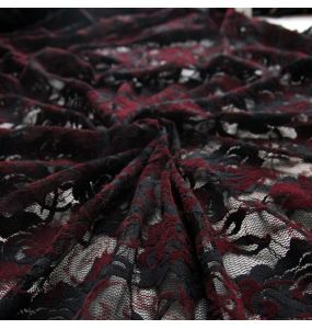 Top 'Ophelia' en Dentelle Rouge et Noire