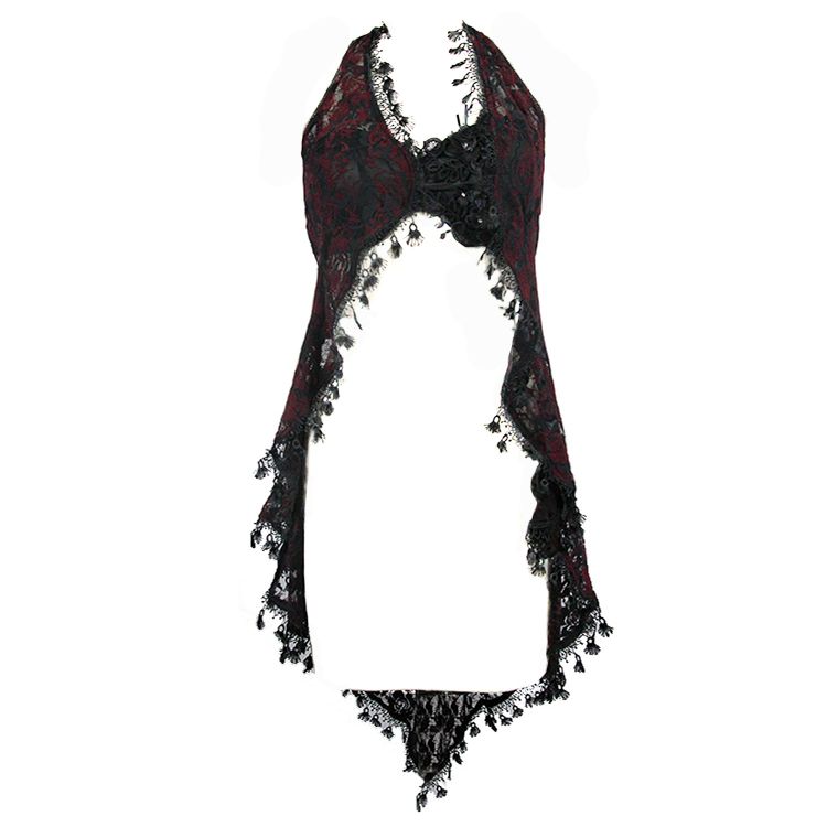 Black and Red Lace 'Ophelia' Night Dress
