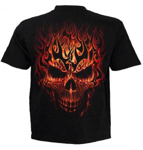 T-Shirt Manches Courtes pour Enfants 'Skull Blast' Noir