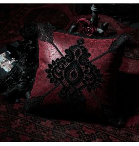 Taie d'Oreiller Décorative 'Gothic Cozy' Rouge