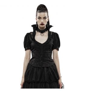 Black 'Le Fleur Noire' Gothic Blouse