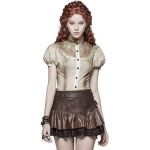 Brown 'Norra' Steampunk Mini-Skirt