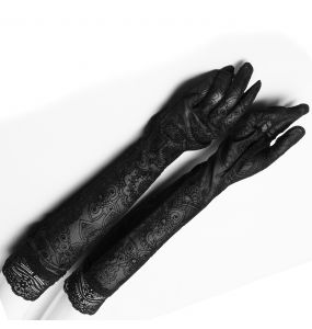 Black 'Independant' Long Gloves