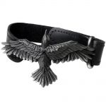 Bracelet 'Black Consort' en Cuir Noir