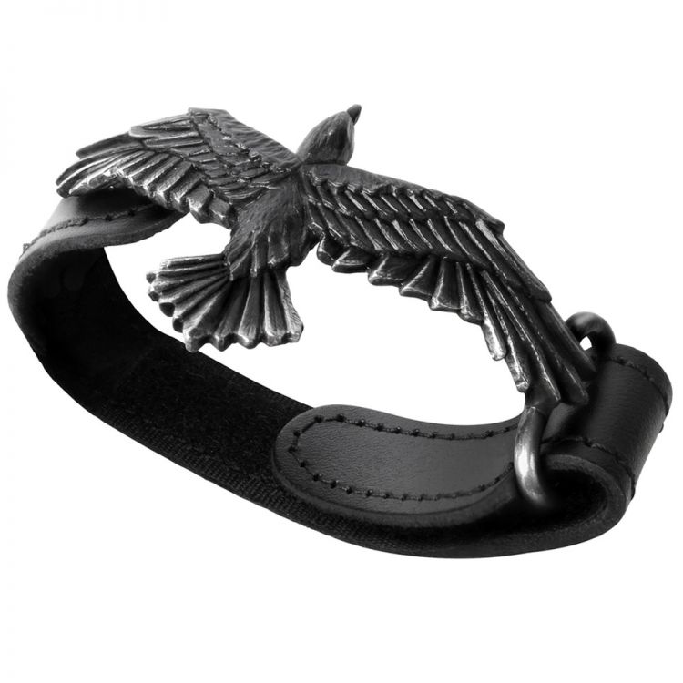 Black Consort Leather Wrist Strap