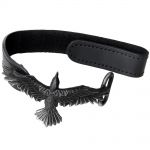 Bracelet 'Black Consort' en Cuir Noir
