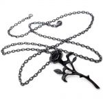 The Romance of The Black Rose Pendant