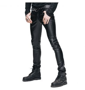 Black Faux Leather 'Hunter' Pants