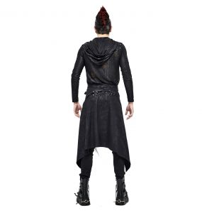 Black 'Catacomb' Male's Mid-Skirt Kilt