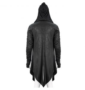 Black 'Cyber Game' Hooded Jacket