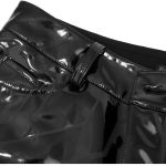 Pantalon 'Cyber Game' Simili Cuir Glossy Noir