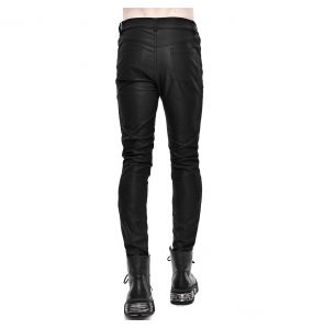 Black 'Robot Armor' Skinny Pants for Men