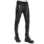 Black 'Robot Armor' Skinny Pants for Men