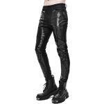 Black 'Robot Armor' Skinny Pants for Men