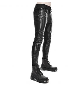 Black 'Robot Armor' Skinny Pants for Men
