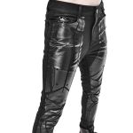 Black 'Robot Armor' Skinny Pants for Men