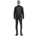 Black 'Robot Armor' Skinny Pants for Men