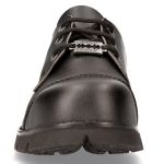Black Vegan Leather New Rock Shoes