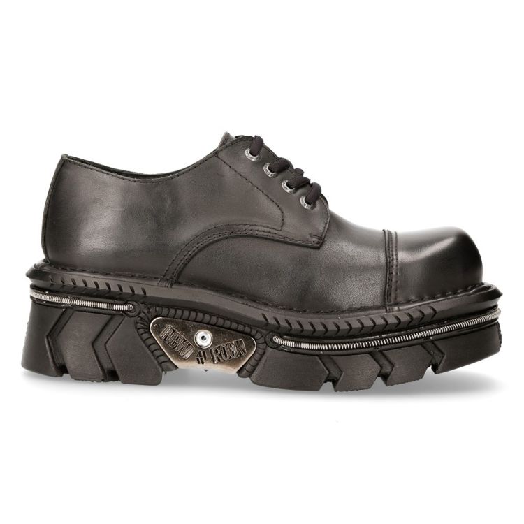 Chaussures New Rock Metallic Itali Noires M.106-S1 • the dark store™