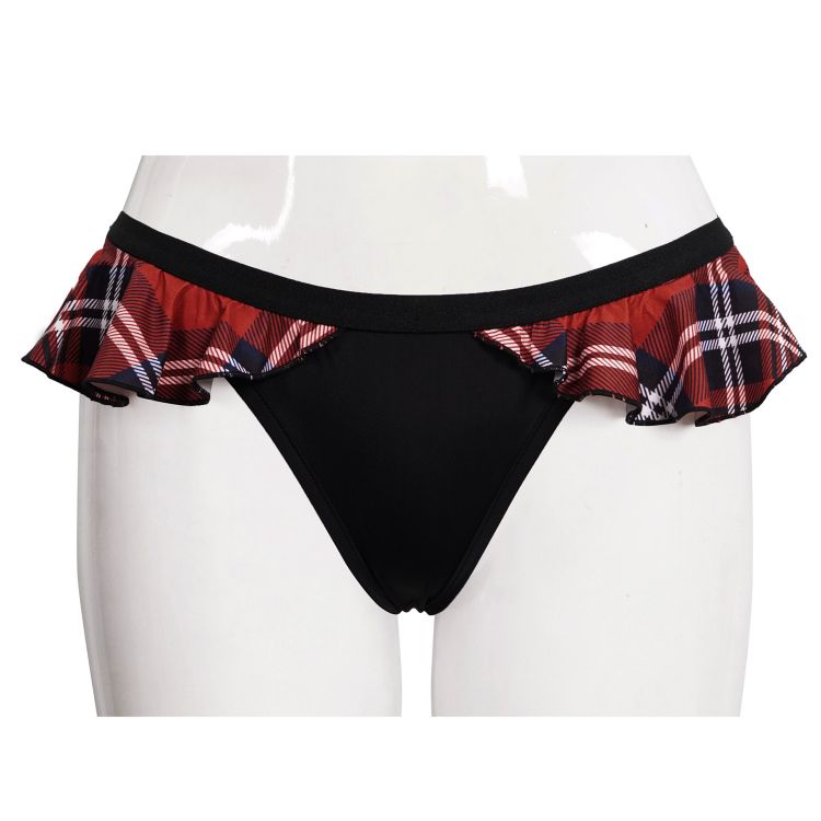 Black and Red Tartan 'Scottish' Bikini Bottom