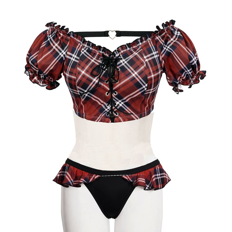 Womens Cheeky Briefs Printed Scottish Tartan Panties, Sizes XS-XL