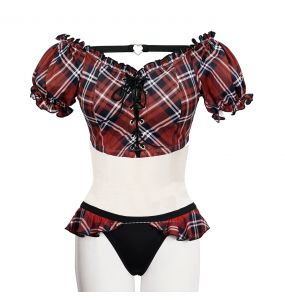 Red Tartan 'Scottish' Bikini