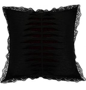 Black and Red 'Ribcage' Decorative Cushion