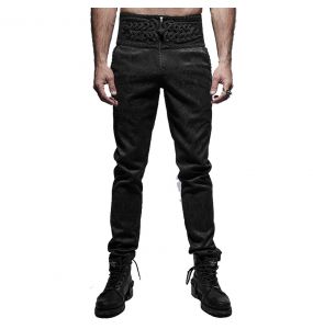Black 'Torero' Brocade Pants